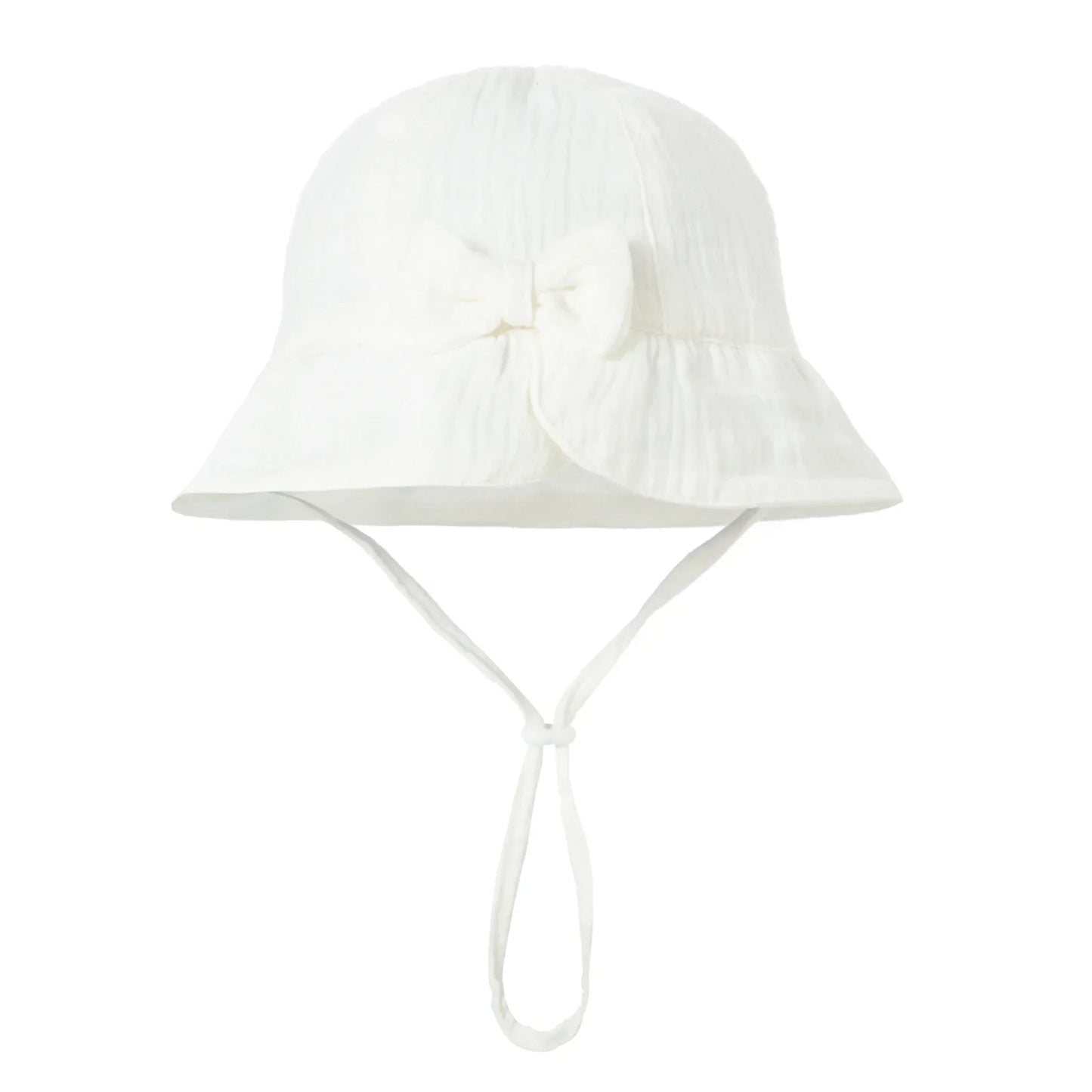 Chapeau Bob en Coton pour Bébé avec Nœud - Protection Solaire
