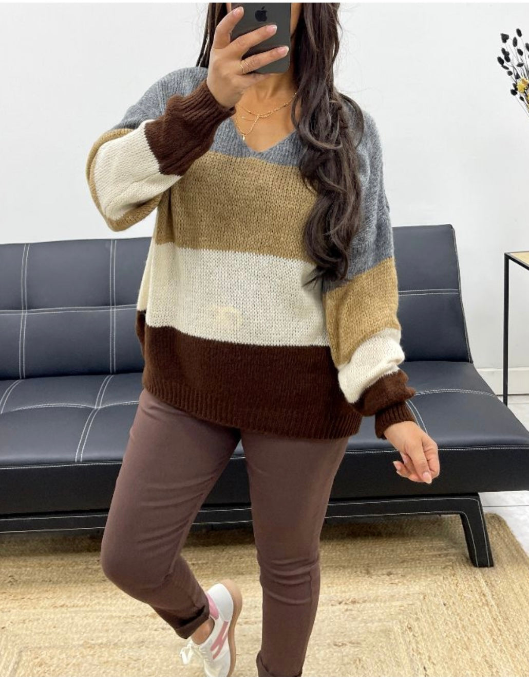 Pull-over Doux Multicolore