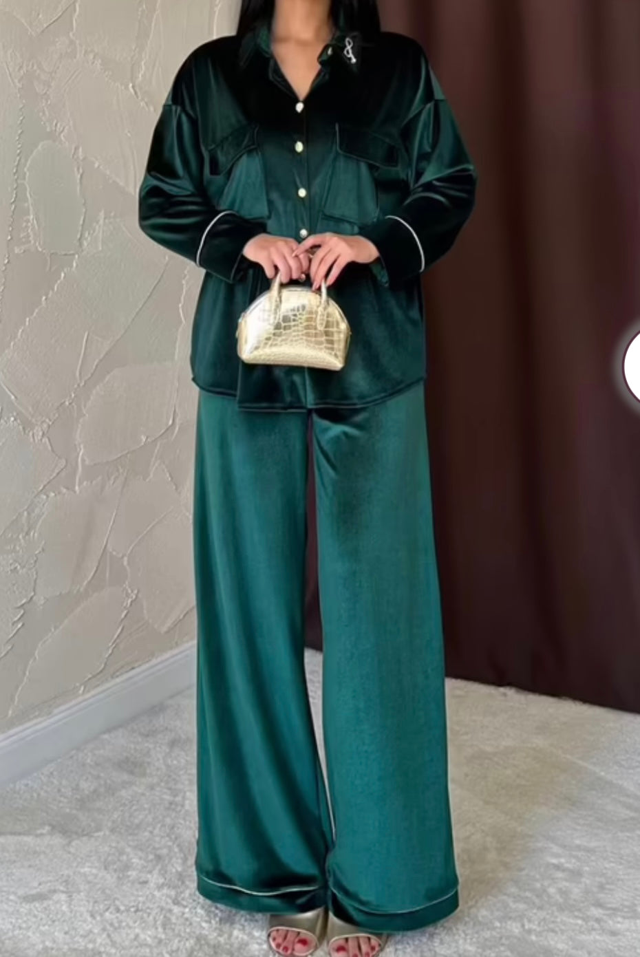 Ensemble Velours Fluide – Élégance