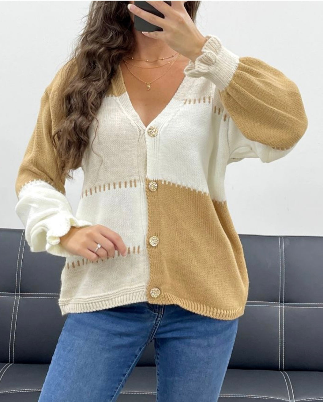 Gilet Chic Maille Multicolore
