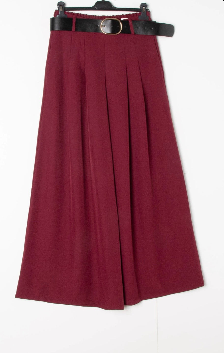 Pantalon Palazzo Fluide Taille Haute AVEC CEINTURE (plusieurs coloris)