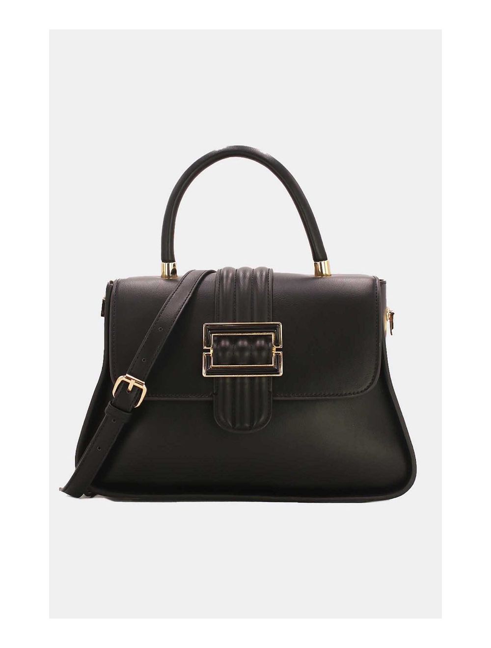 👜 Sac à main noir élégant – Fermoir doré