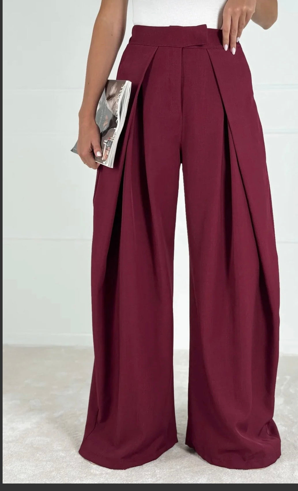 Pantalon Palazzo Fluide Taille Haute (plusieurs coloris)