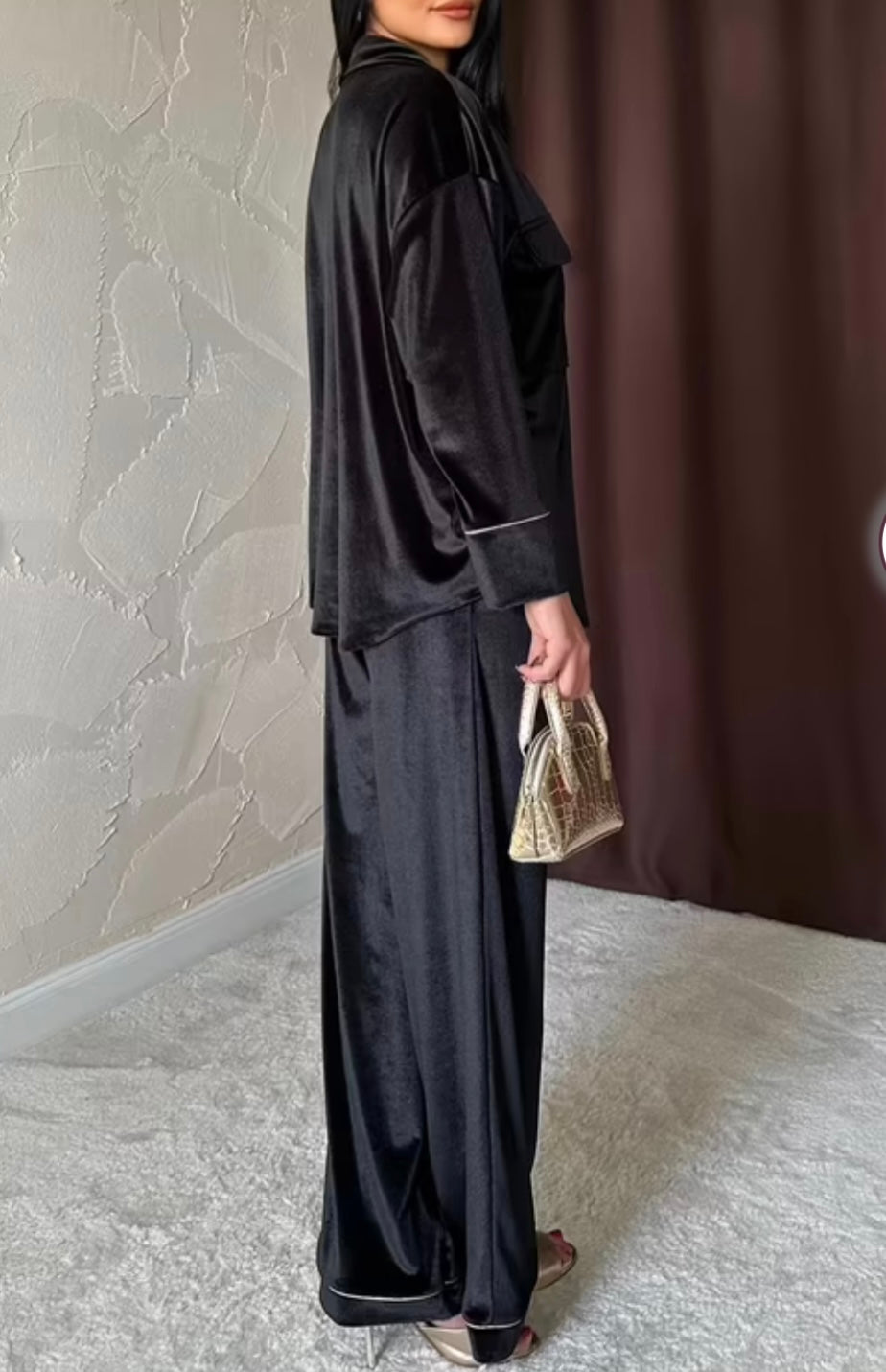 Ensemble Velours Fluide – Élégance