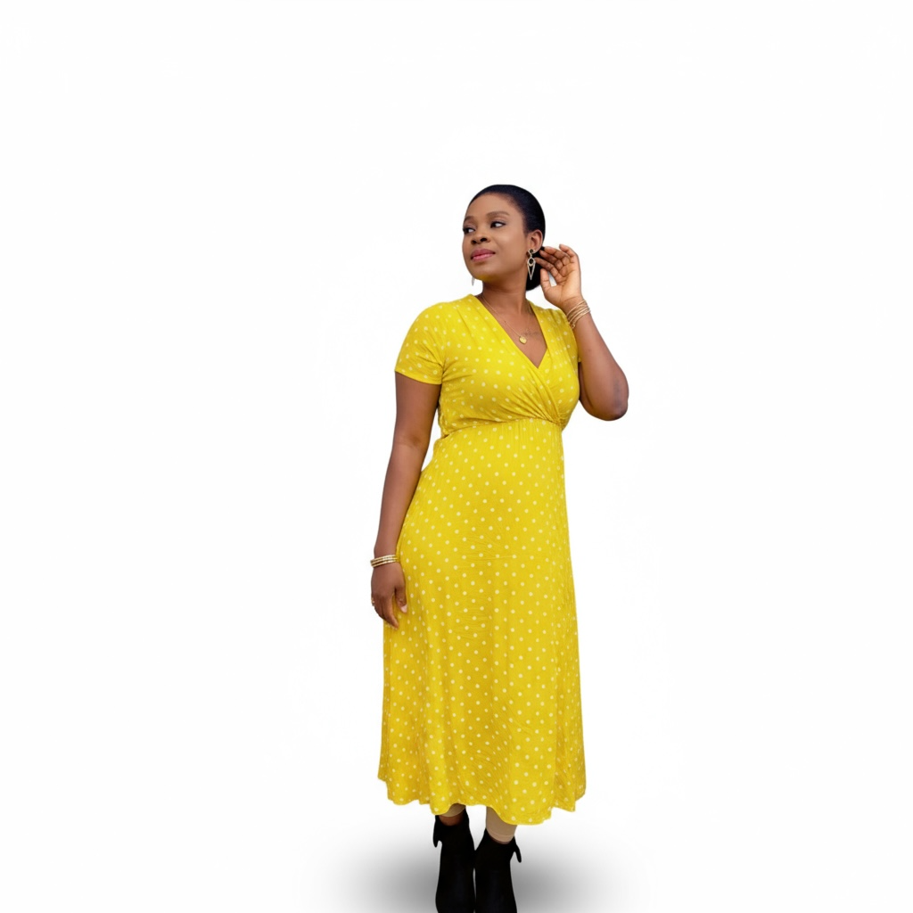 Robe longue à pois Fluide viscose