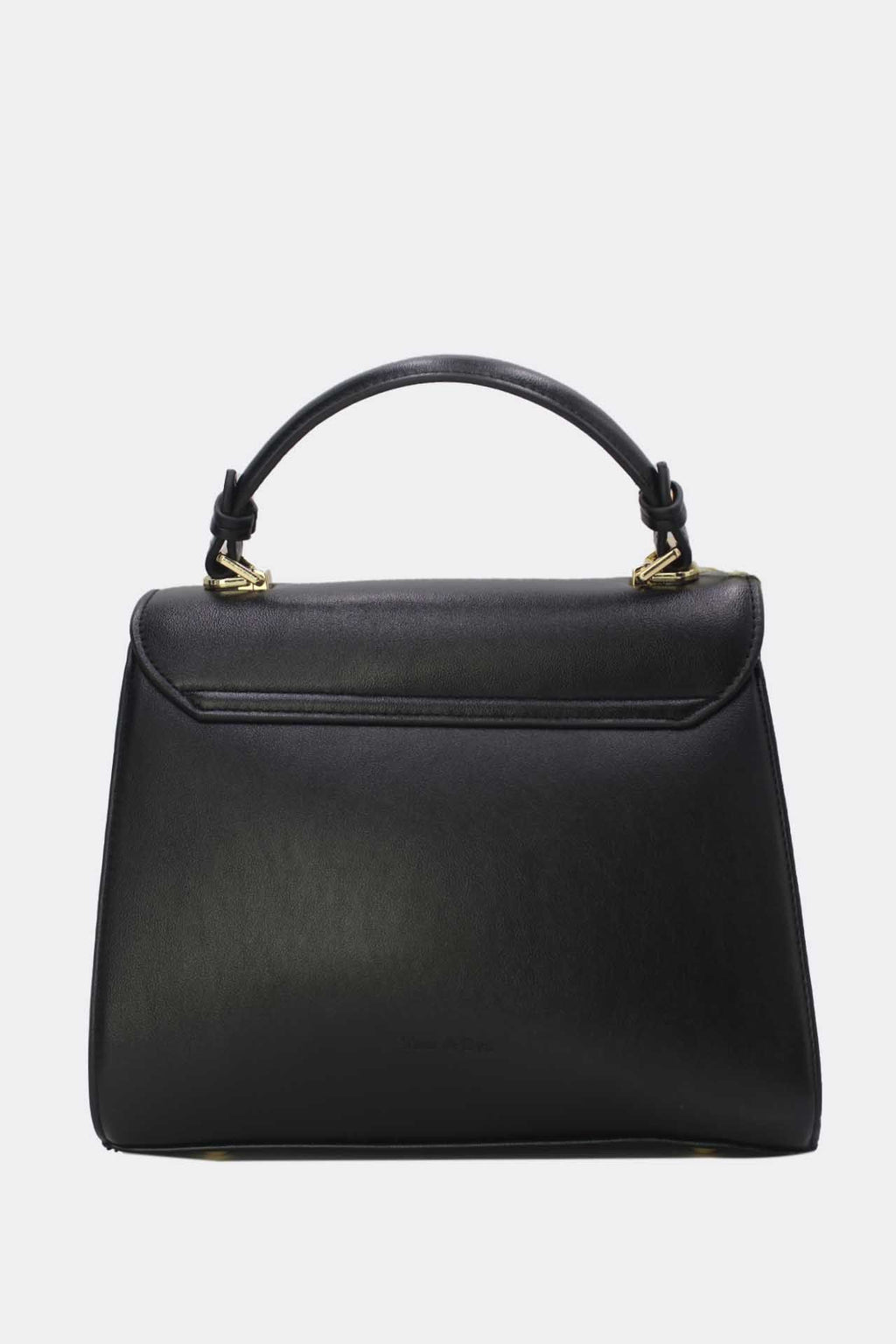 👜 Sac à main noir bi-matière – Détails contrastés