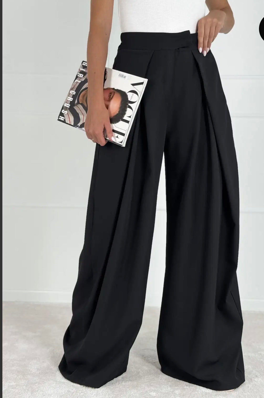 Pantalon Palazzo Fluide Taille Haute (plusieurs coloris)