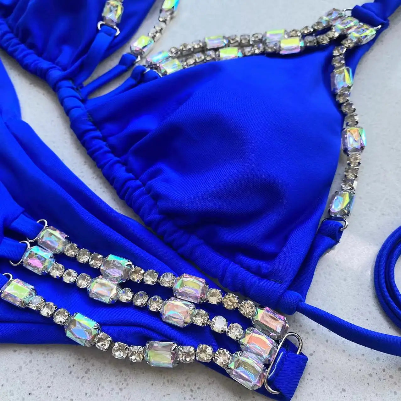 Bikini Set Femmes Bleu Royal 2 Pièce Maillot de bain .