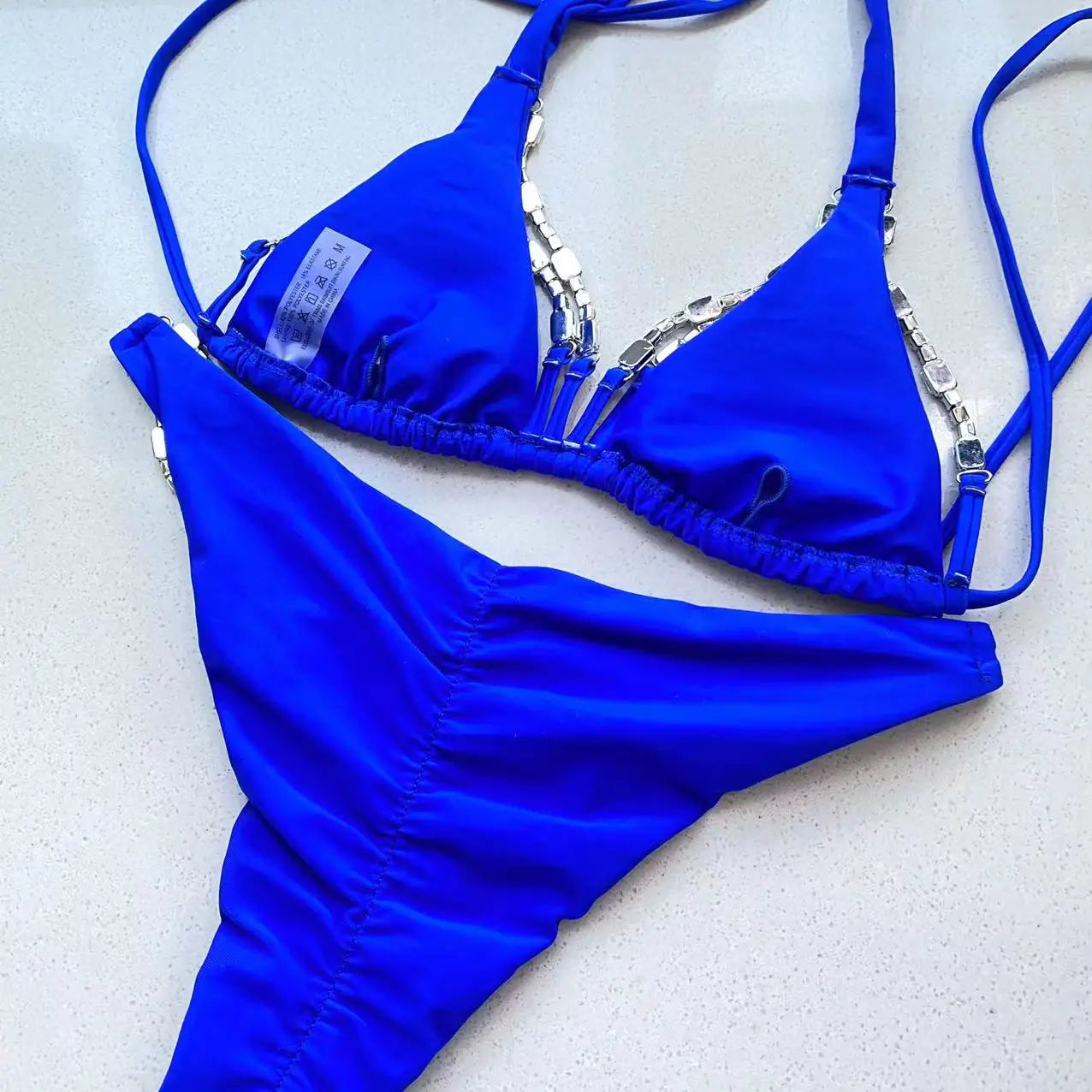 Bikini Set Femmes Bleu Royal 2 Pièce Maillot de bain .