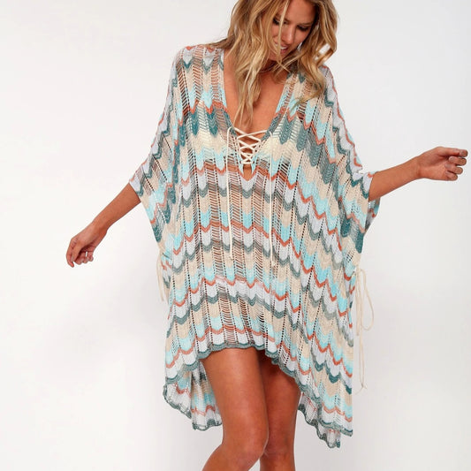 Tunique Crochet Mini Dress - Vêtement de Plage Boho Chic