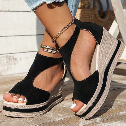 Sandales Plateforme T-Strap pour Femmes - Mode Été